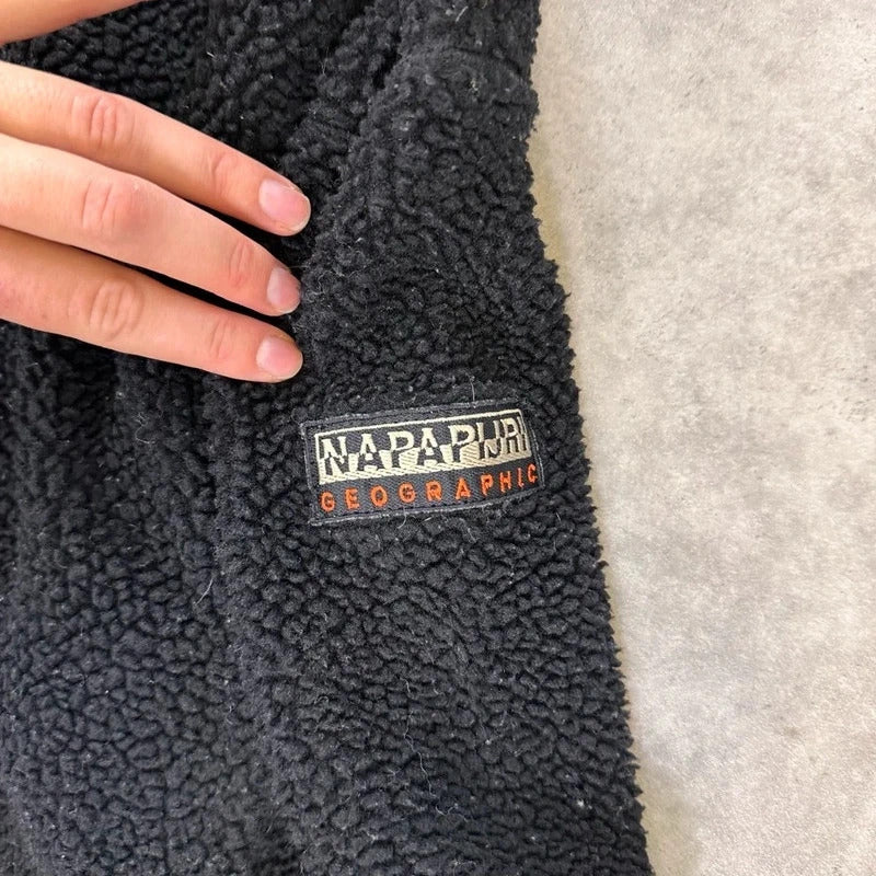 Napapijri quarter zip Sherpa fleece