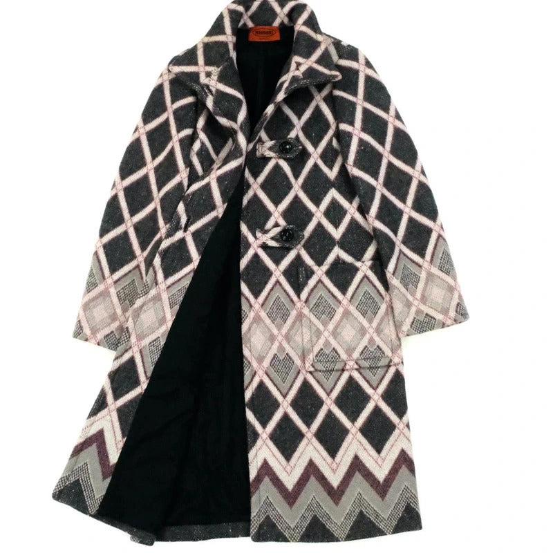 Missoni print wool coat