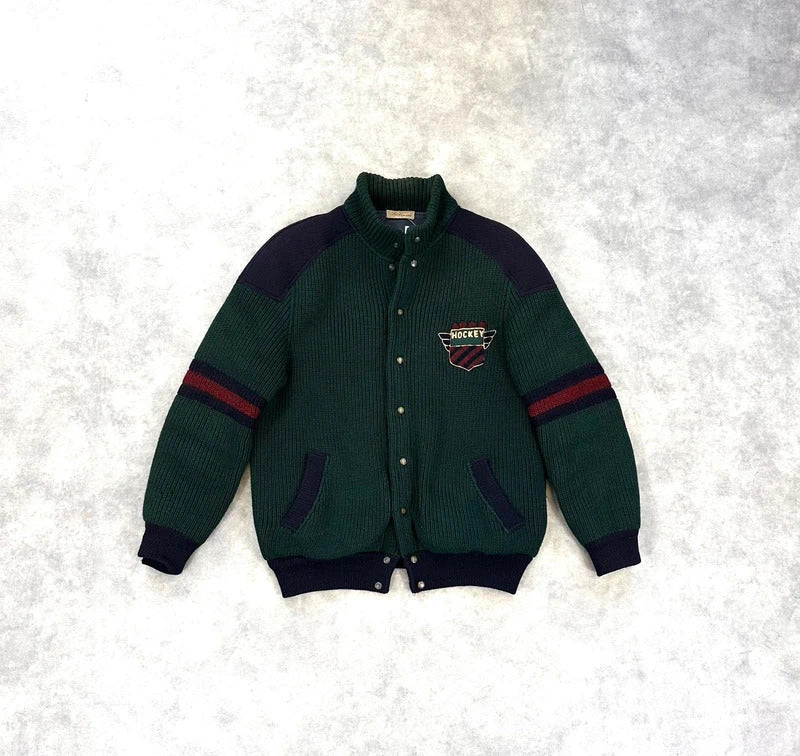 Vintage Les Copains knit bomber Jacket