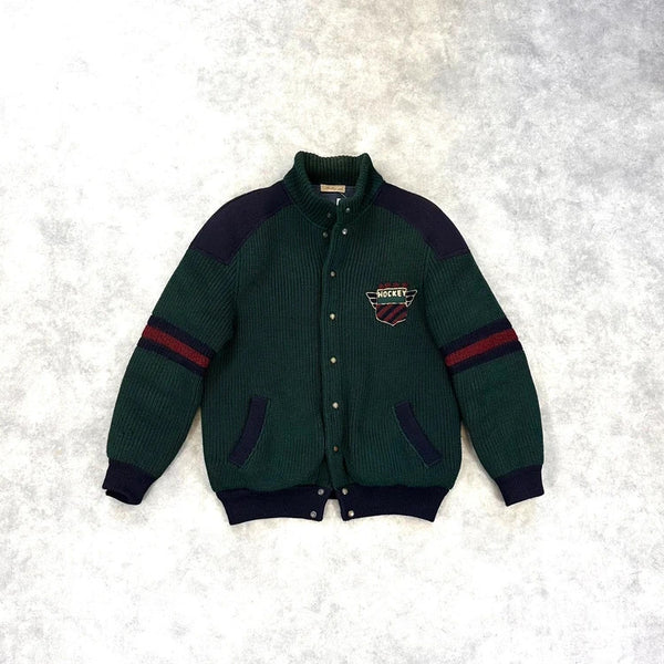 Vintage Les Copains knit bomber Jacket