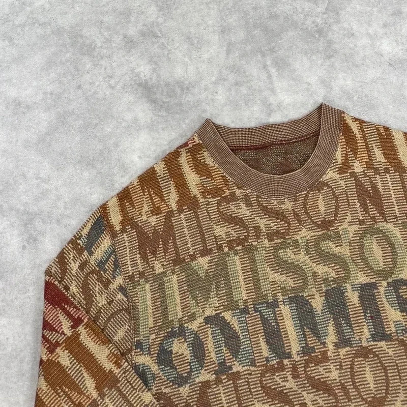 Vintage Missoni spell out knit jumper