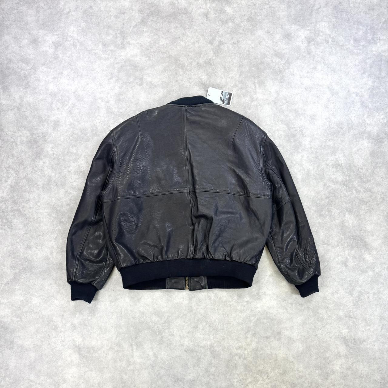 Vintage leather bomber jacket