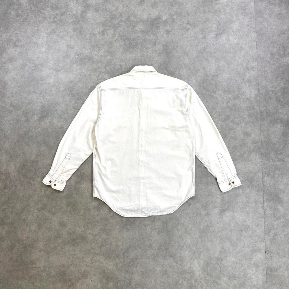 Levi's white denim button up shirt