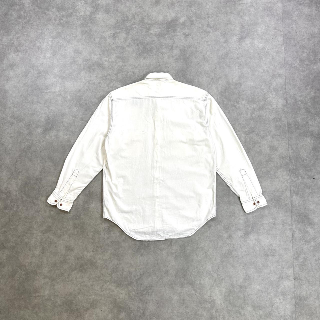 Levi's white denim button up shirt