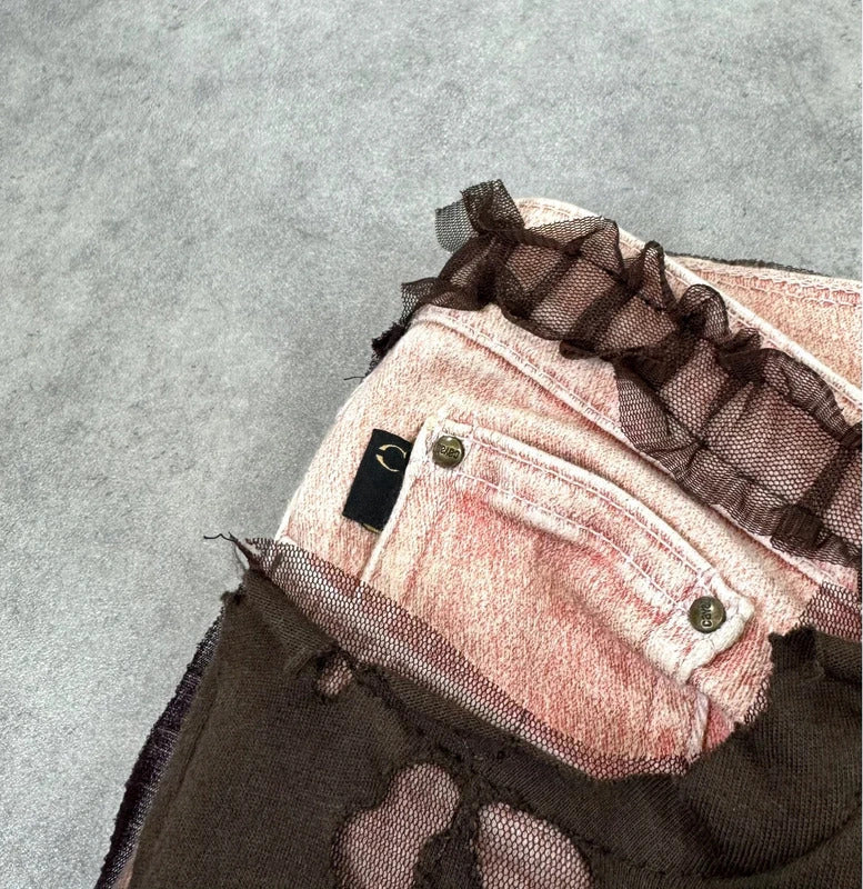 Vintage Roberto Cavalli distressed trousers