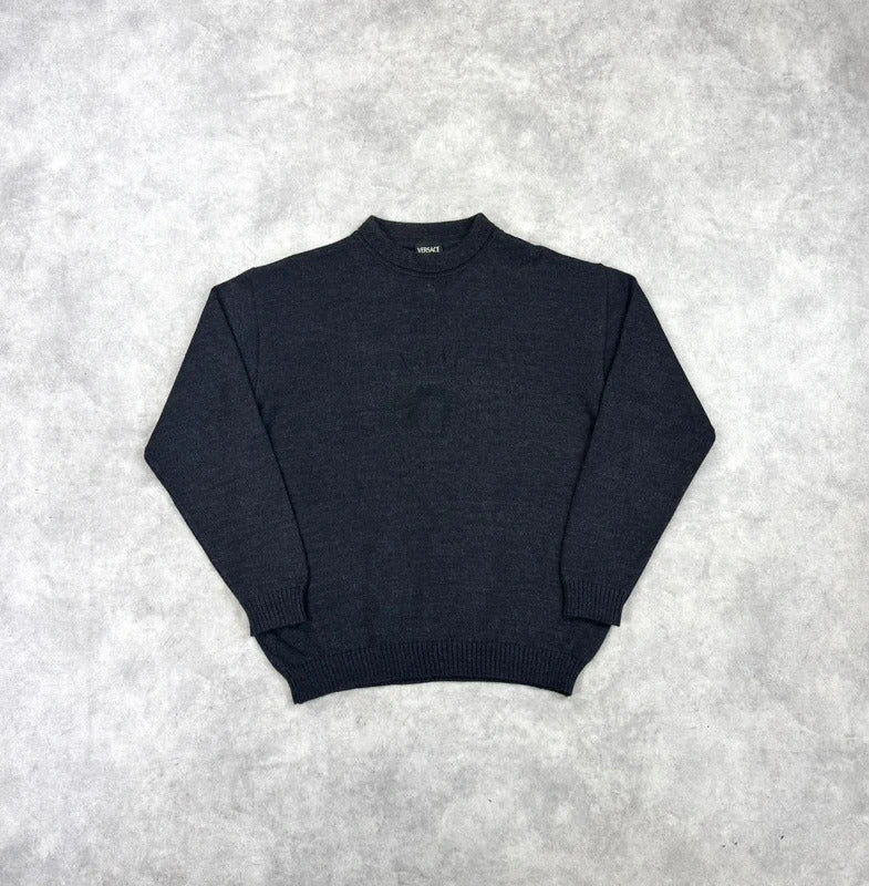 Vintage Versace embroidered knit jumper