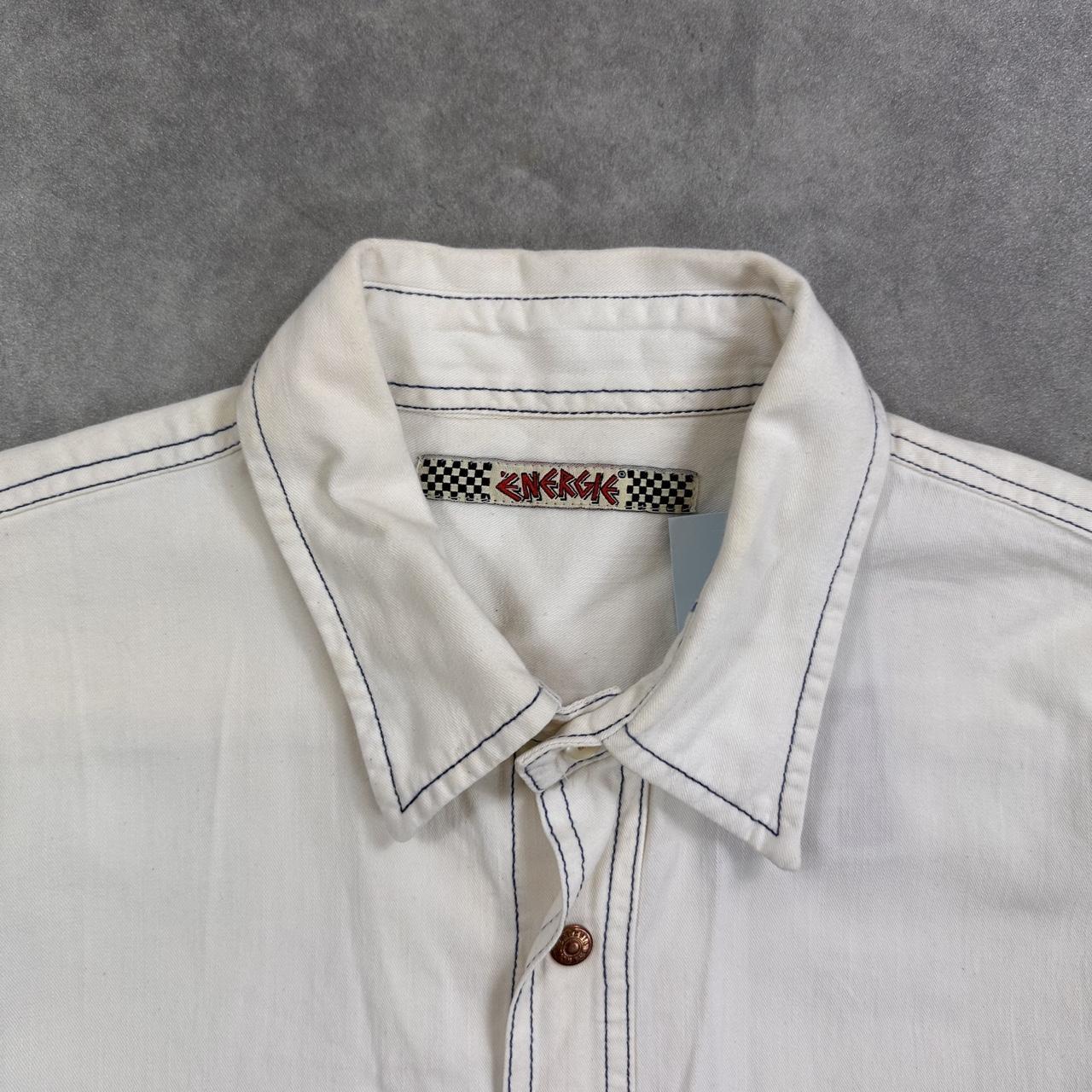 Levi's white denim button up shirt