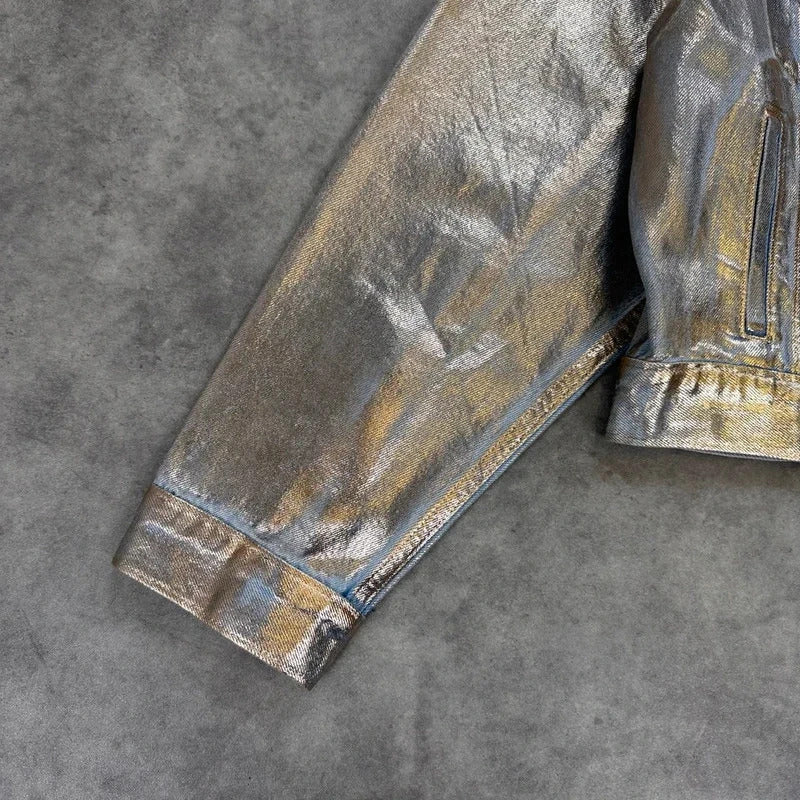 Levi's silver painted jacket