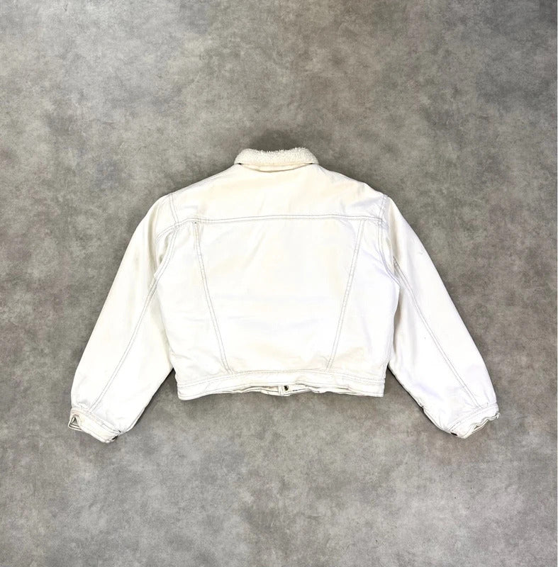 Vintage Rifle denim Sherpa jacket