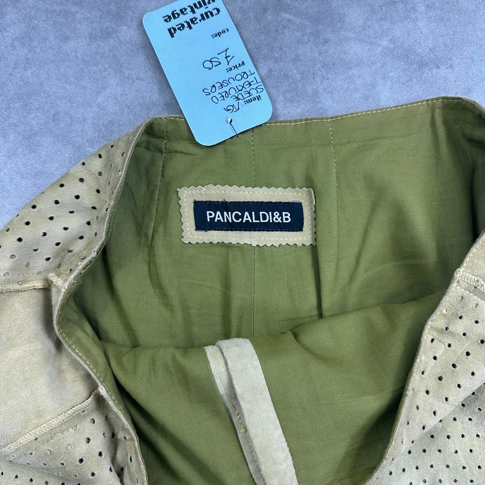 Pancaldi & B tan suede trousers