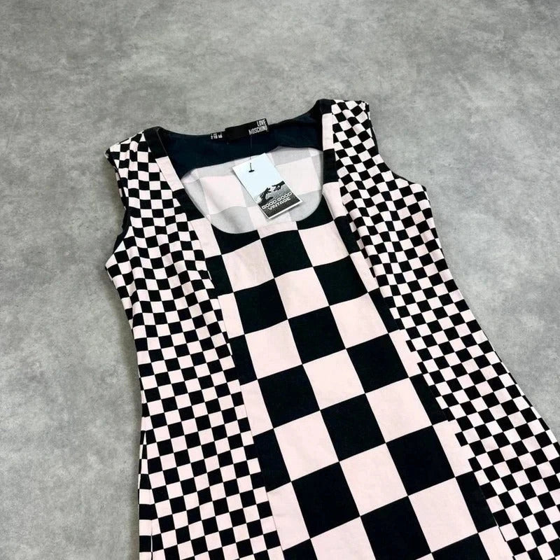 Moschino dress / Checkerboard dress