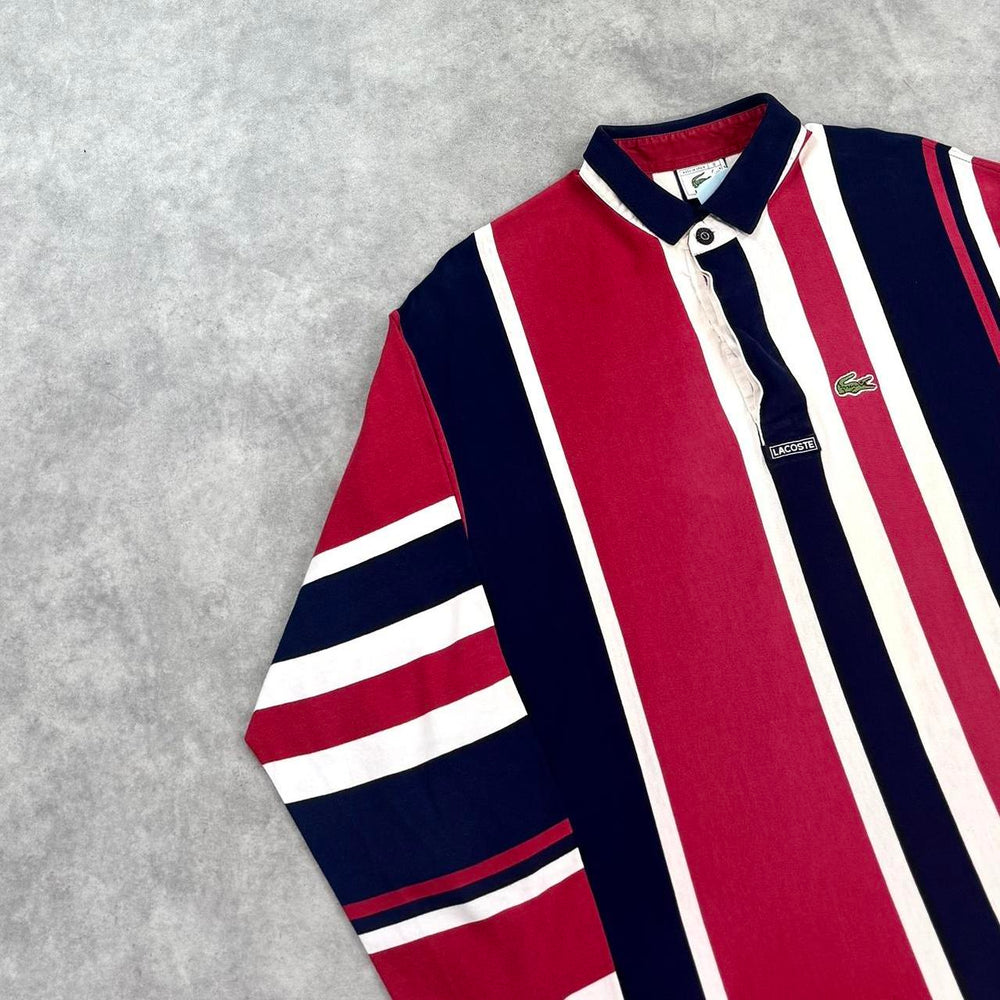 Vintage Lacoste striped polo shirt