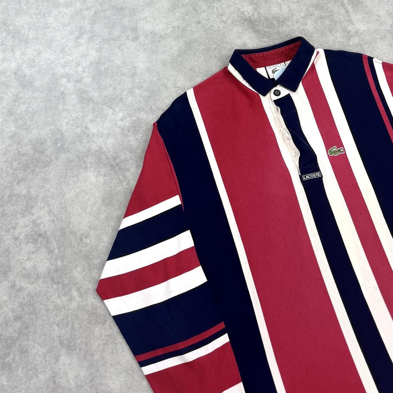 Vintage Lacoste striped polo shirt