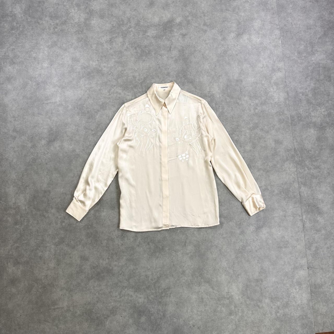 Iceberg cream silk shirt