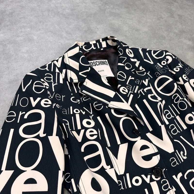 Moschino print blazer