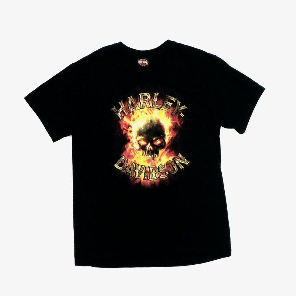 2000s Harley Davidson skull print t-shirt