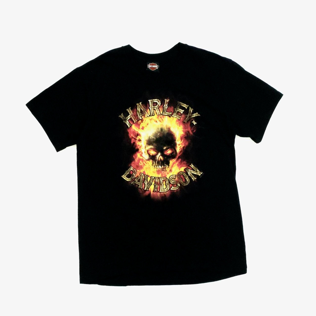 2000s Harley Davidson skull print t-shirt