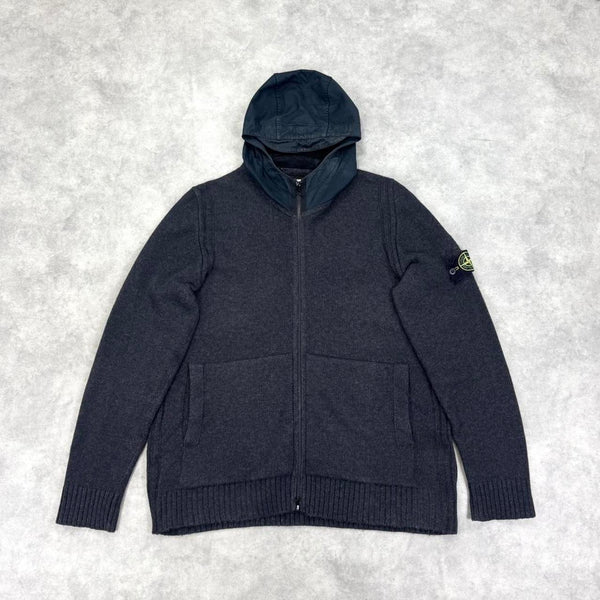 Stone Island knit hooded jacket