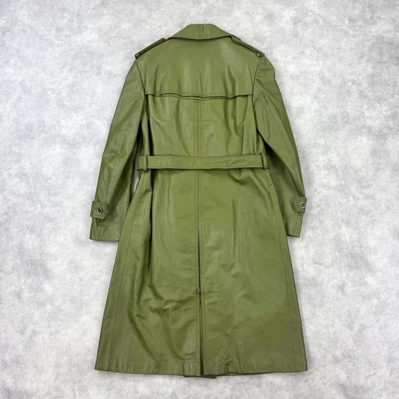 Vintage 70s leather double breasted trench coat