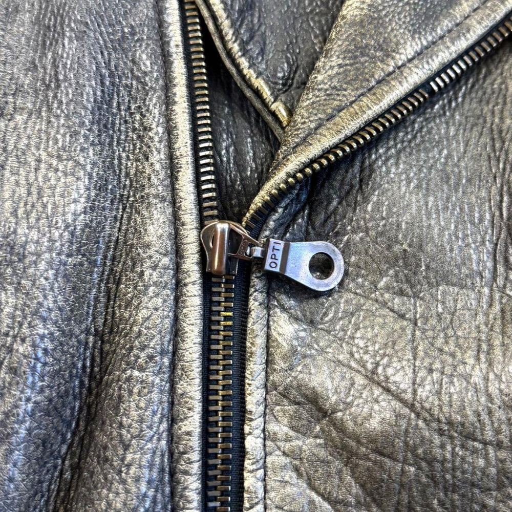 Leather Jacket Rare 1980s Distressed Biker