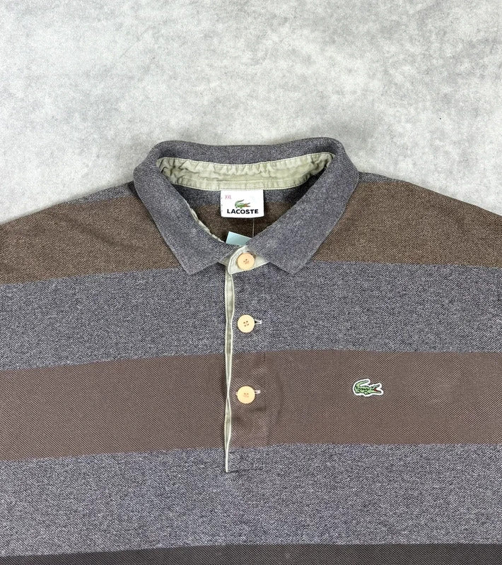 Vintage Lacoste striped polo shirt