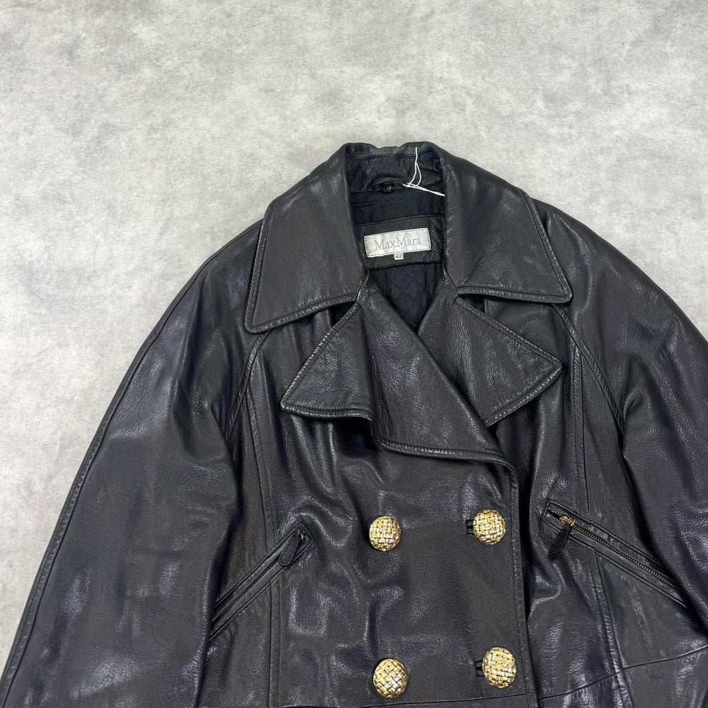Vintage Max Mara leather coat