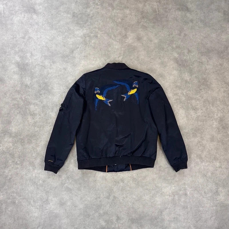 Hugo Boss embroidered bomber jacket