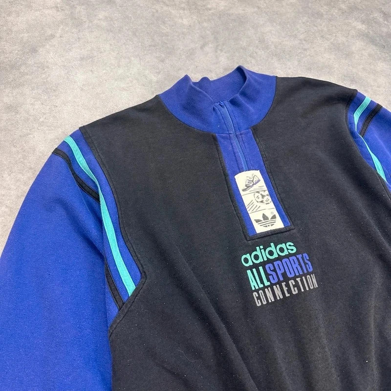 Vintage Adidas quarter zip jumper