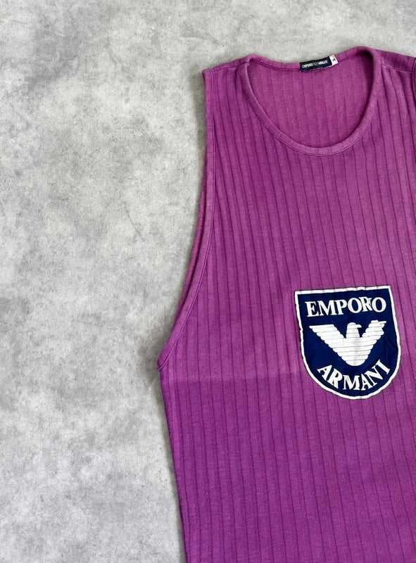 Vintage 80s Armani logo vest