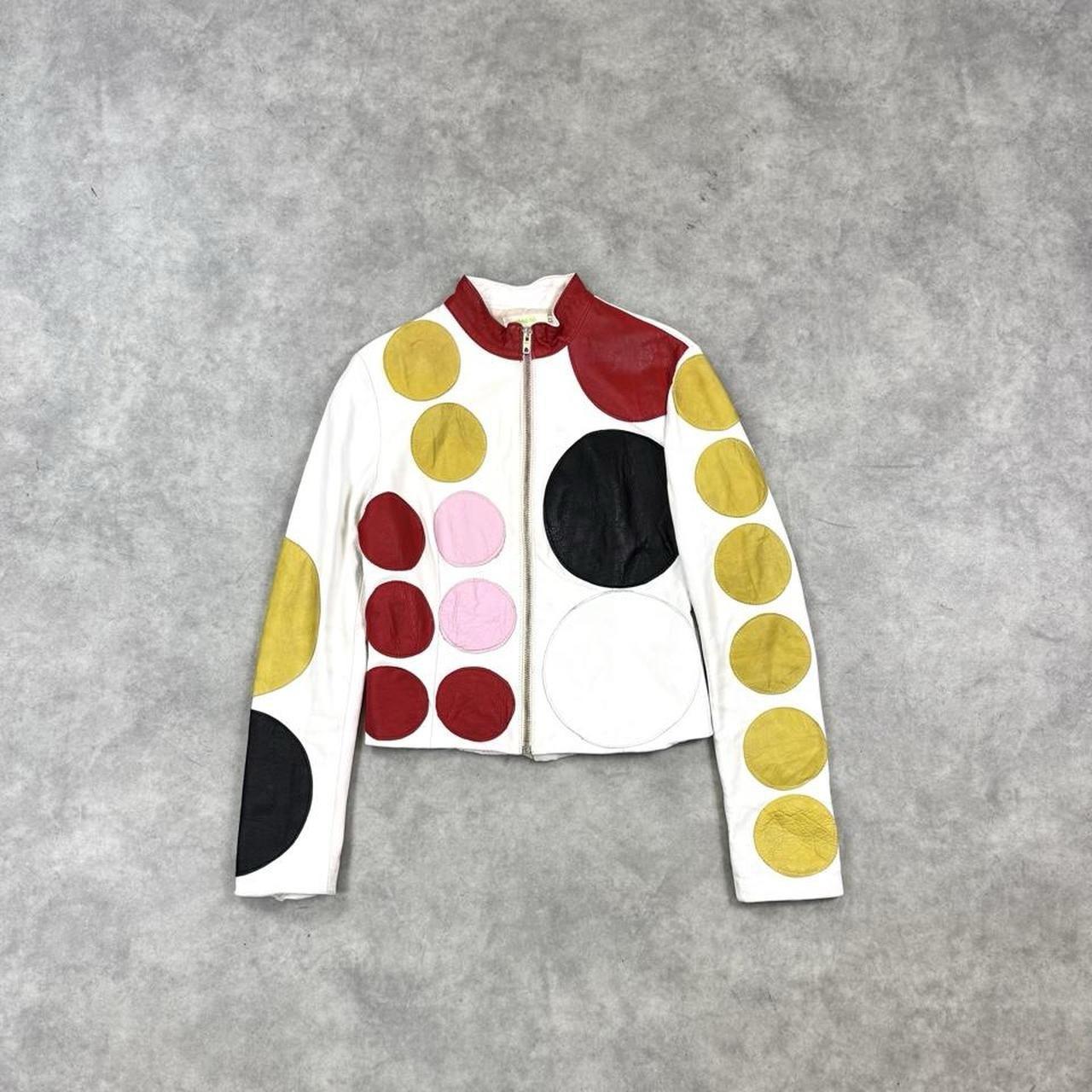 2000s polka dot leather jacket