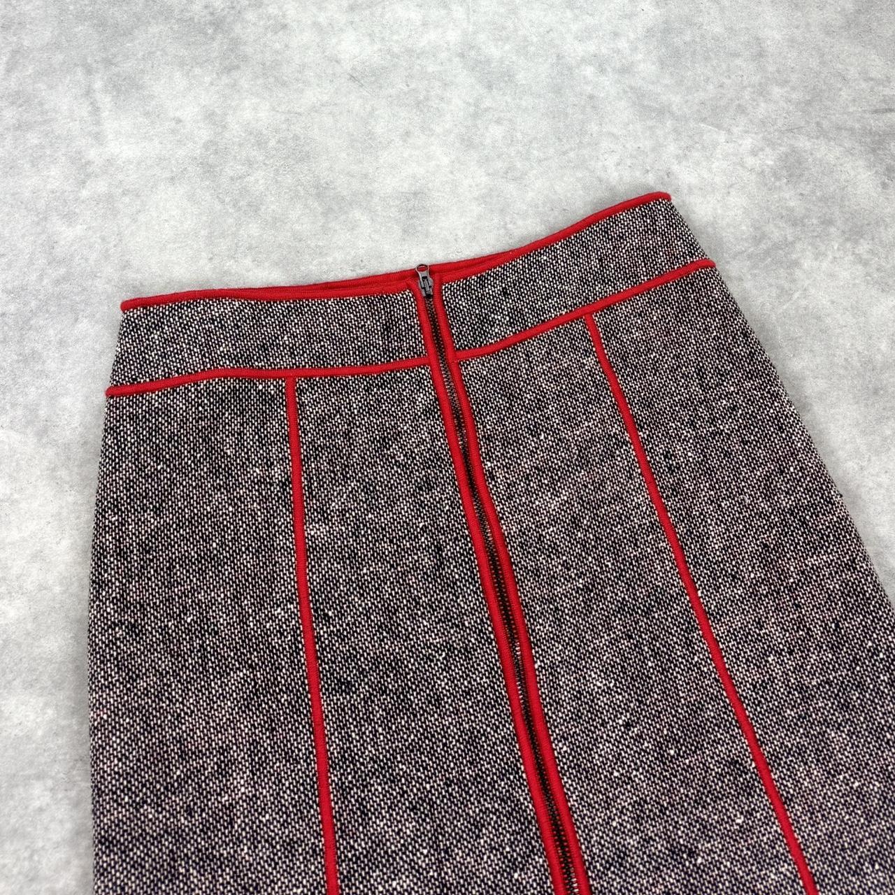 Vintage Moschino tweed zip front skirt