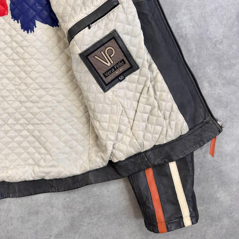 Leather Vera Pelle Bomber Jacket