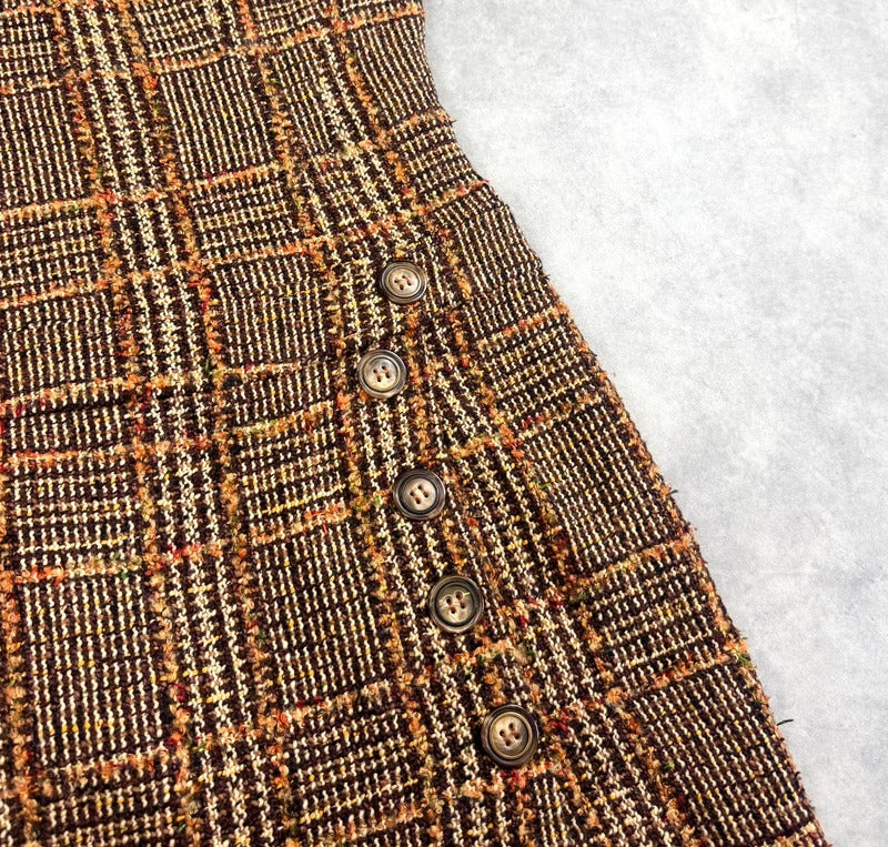 Vintage Dolce & Gabbana check tweed dress