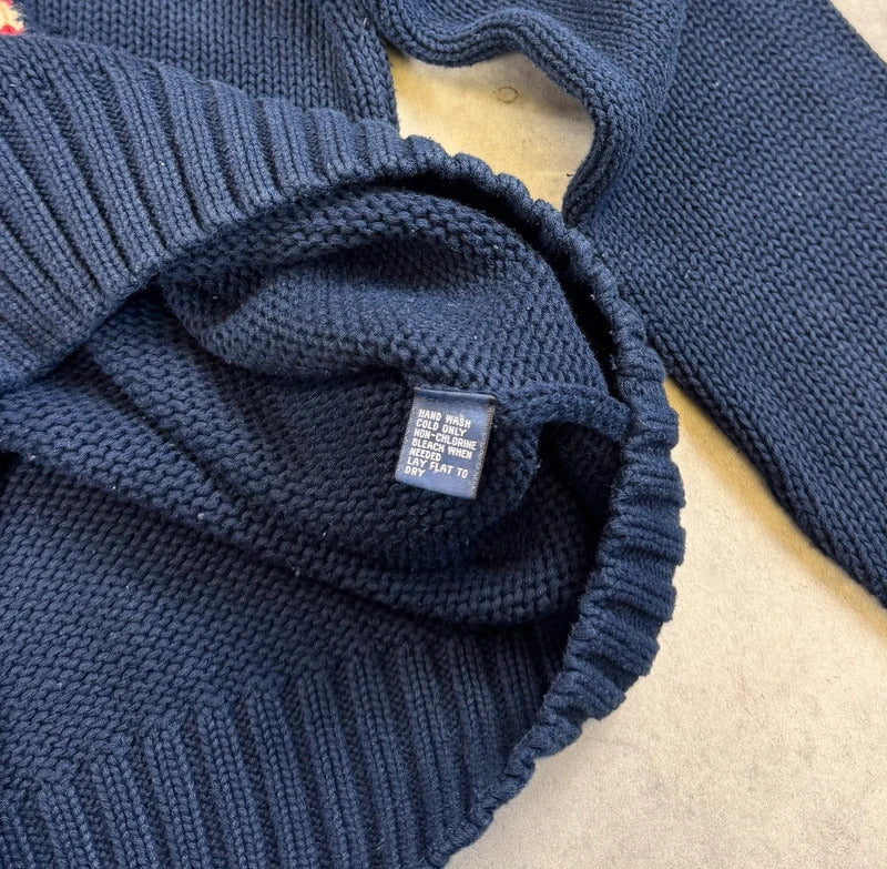 Vintage Polo Ralph Lauren flag knit jumper