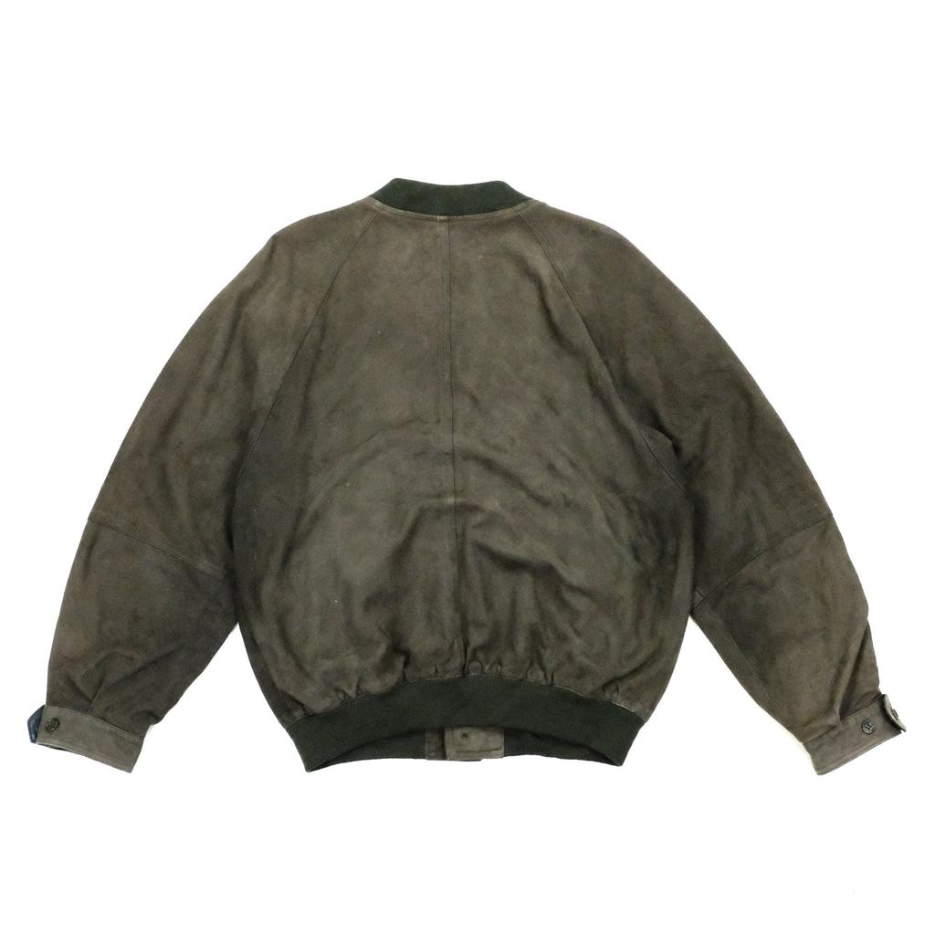 Vintage Burberry Suede Bomber Jacket