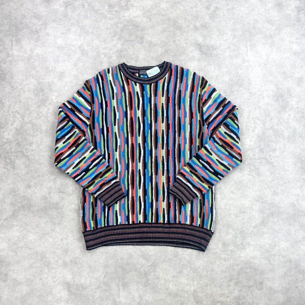 Vintage 3D abstract knit jumper