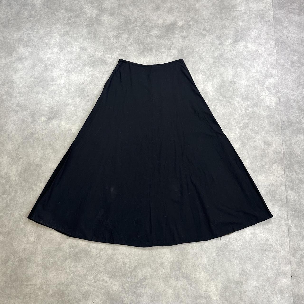 Black maxi skirt with zipper closure