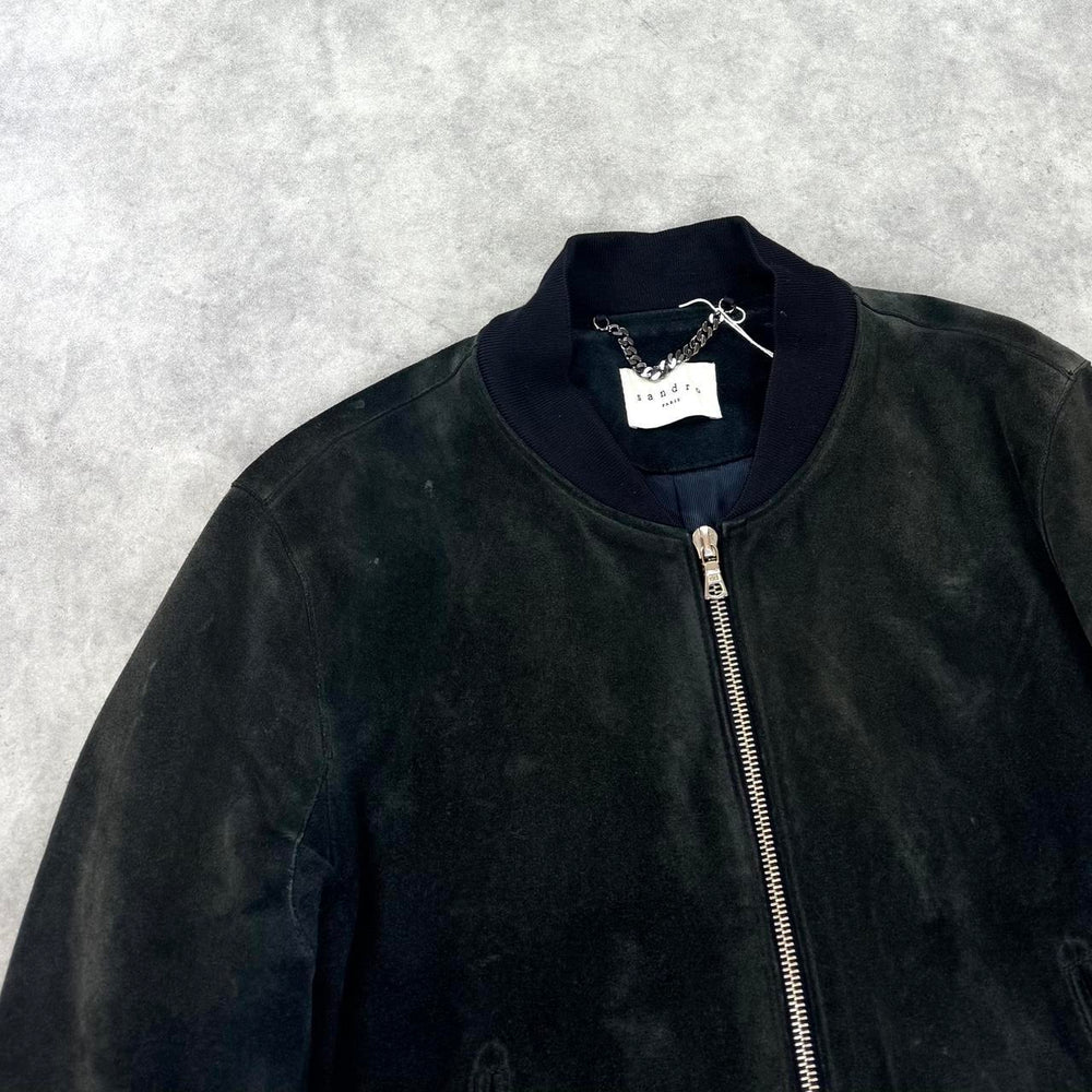 Vintage Sandro Paris suede leather jacket