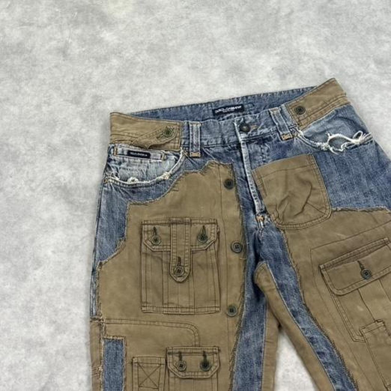 Dolce & Gabbana A/W 2005 multi pocket hybrid cargo jeans