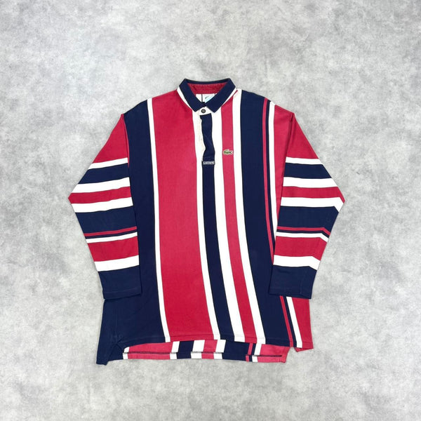 Vintage Lacoste striped polo shirt