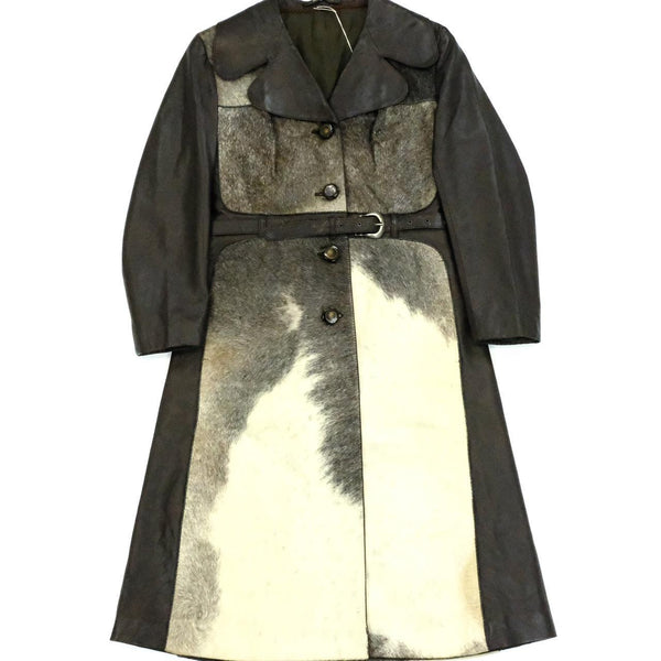 Vintage cowhide & leather coat