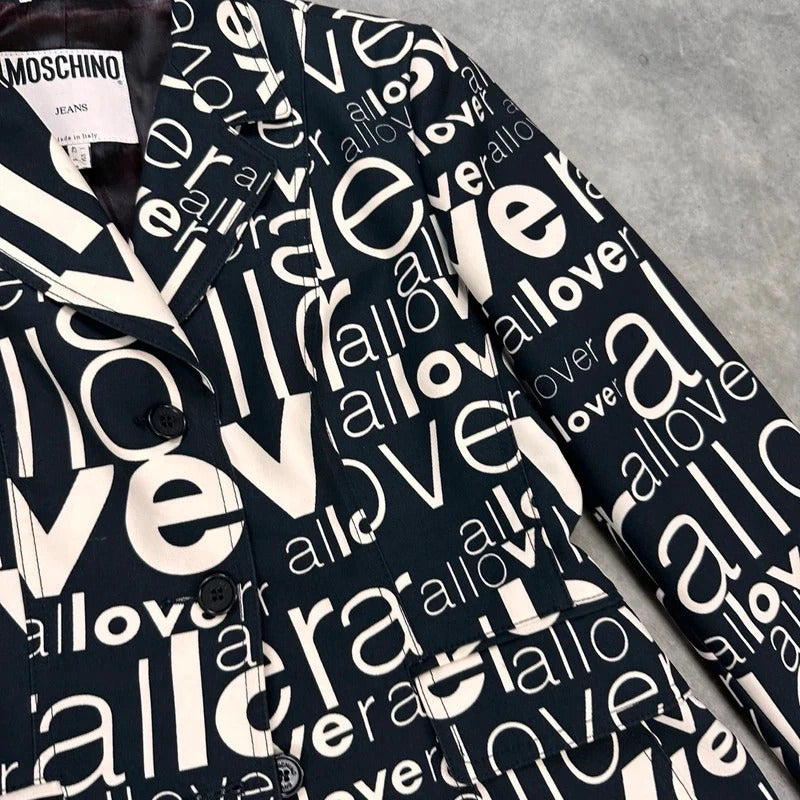 Moschino print blazer