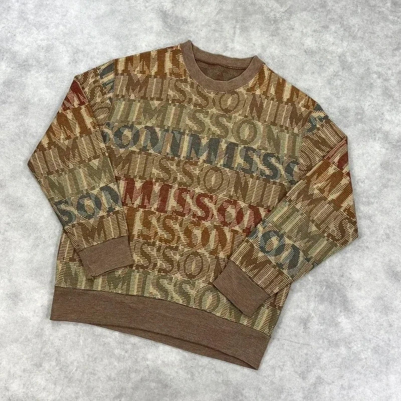Vintage Missoni spell out knit jumper