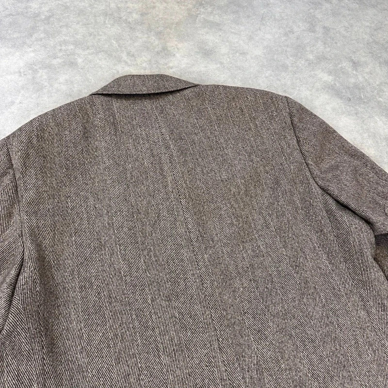 Lanvin herringbone tweed coat
