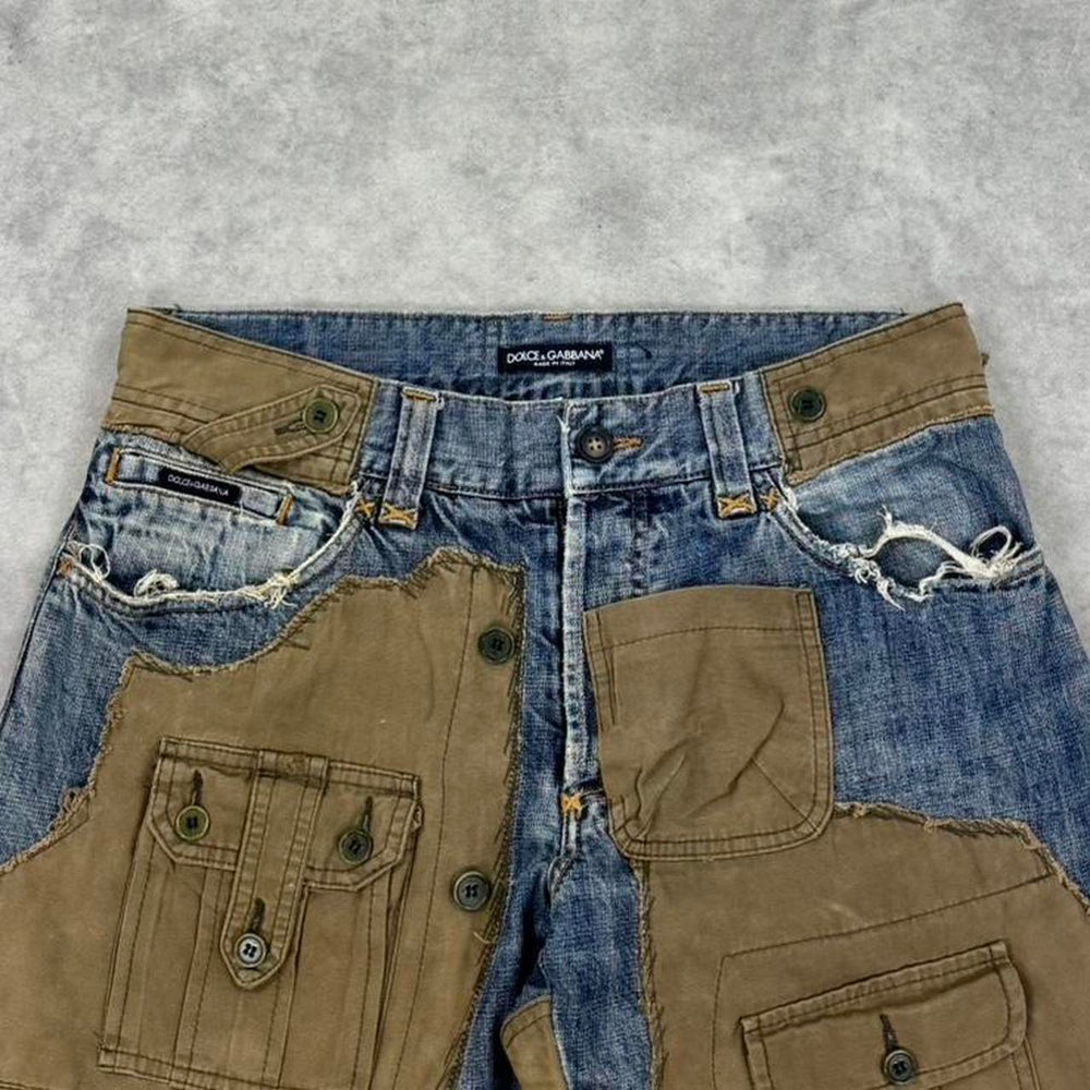 Dolce & Gabbana A/W 2005 multi pocket hybrid cargo jeans