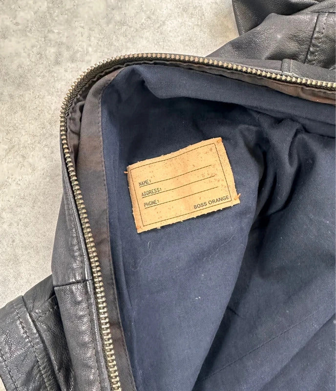 Vintage Hugo Boss leather jacket