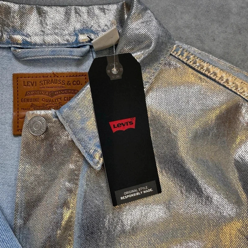 Levi's silver painted jacket