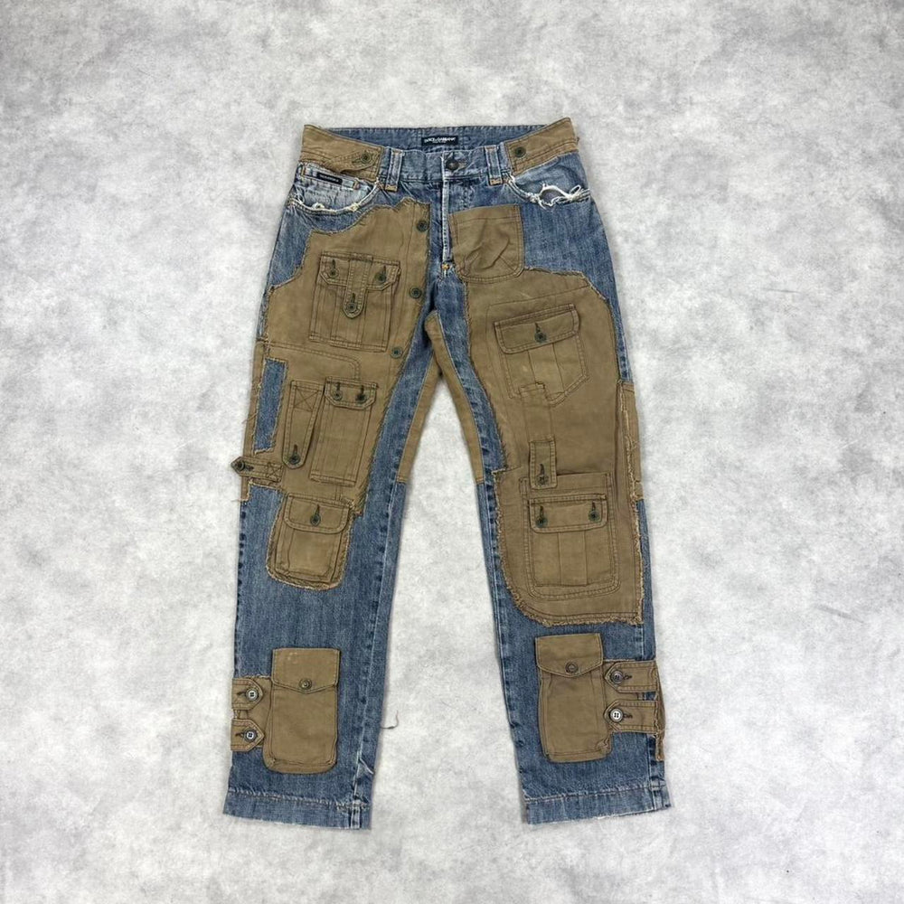 Dolce & Gabbana A/W 2005 multi pocket hybrid cargo jeans