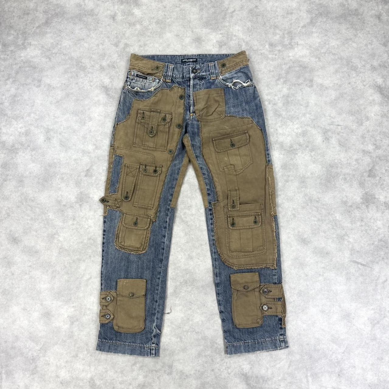 Dolce & Gabbana A/W 2005 multi pocket hybrid cargo jeans