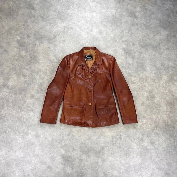 Brown leather jacket